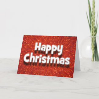 Effet 3D Joyeuse carte rouge de Noël