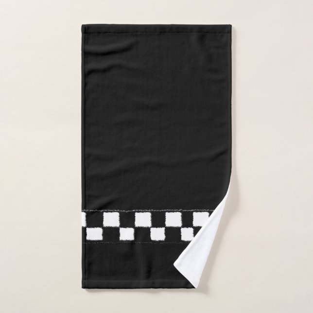 Effet Checkered noir et blanc d'éclaboussure (Serviette à main)