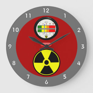 Effet Compteur Géiger Radiation Drôle Horloge Mur