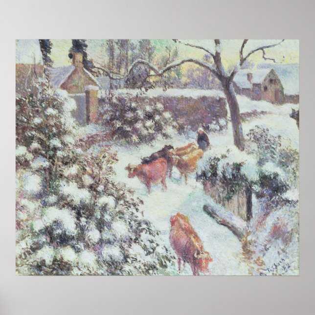 Effet de Neige a Montfoucault, 1882 Poster (Vorne)