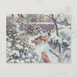 Effet de Neige a Montfoucault, 1882 Postkarte