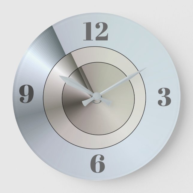 Effet en acier bleu contemporain > Horloges simpli (Recto)