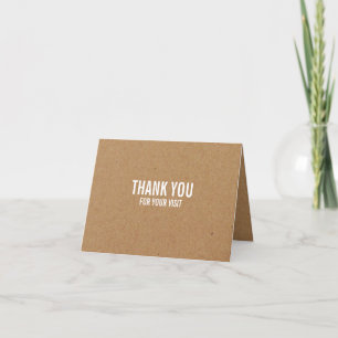 Effet papier Kraft, Carte de remerciements client