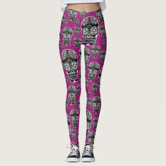 Effet Parties scintillant Pink Sugar Skull Legging