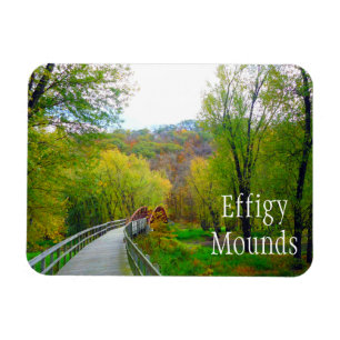 Effigy Mounds Footbridge über Yellow River Magnet