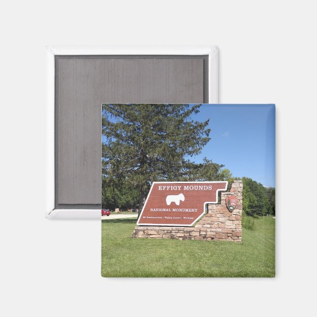 Effigy Mounds Nationales Monument Unterschrift Magnet (Vorderseite/Rückseite)