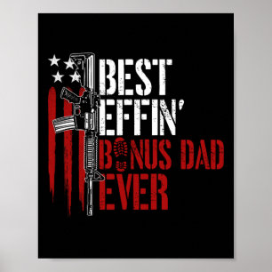 Effin Bonus Vater je Daddy Gun Rights American Fla Poster