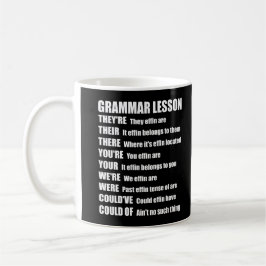 Effin Grammatik-Lektions-Spaß sind sie ihre dort Kaffeetasse