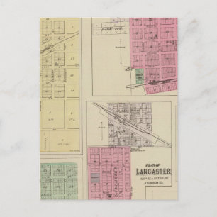 Effingham, Muscotah, Lancaster, Kansas Postkarte