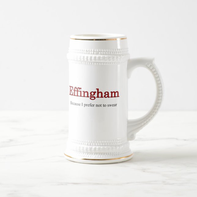 Effingham Stein Red ziehen nicht zu schwören Bierglas (Rechts)