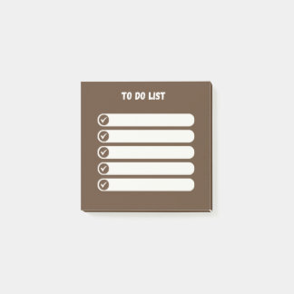 Effiziente Aufgabenliste Post-It-It-Notes (braun) Post-it Klebezettel