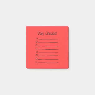 Effiziente, tägliche Checkliste - Post-It-Notes (r Post-it Klebezettel