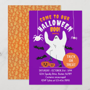 Éffrayant Ghost Funny Halloween Party Invitation