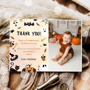 Éffrayant Halloween Cute Ghost Carte de remercieme
