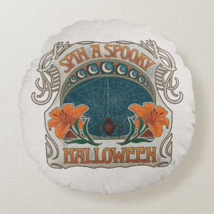Éffrayant Halloween victorien gothique Coussin ron