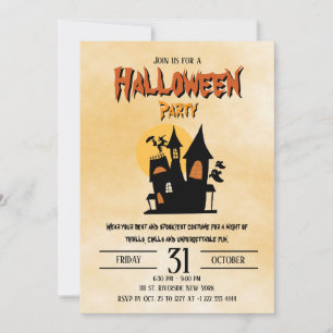 Éffrayant Happy Costume d'Halloween Invitation 2