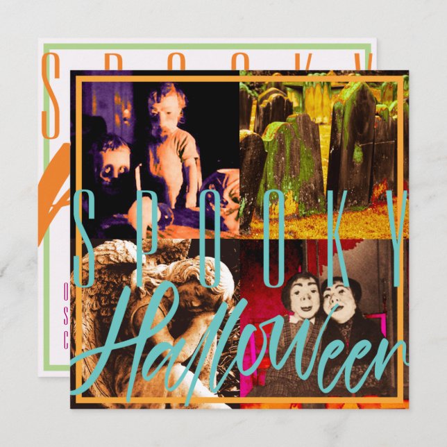 Éffrayant Modèle d'invitation Halloween (Devant / Derrière)