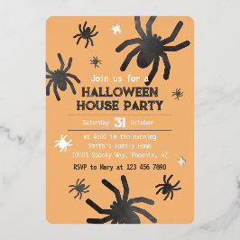 Éffrayant Spider Happy Halloween Party Invitation