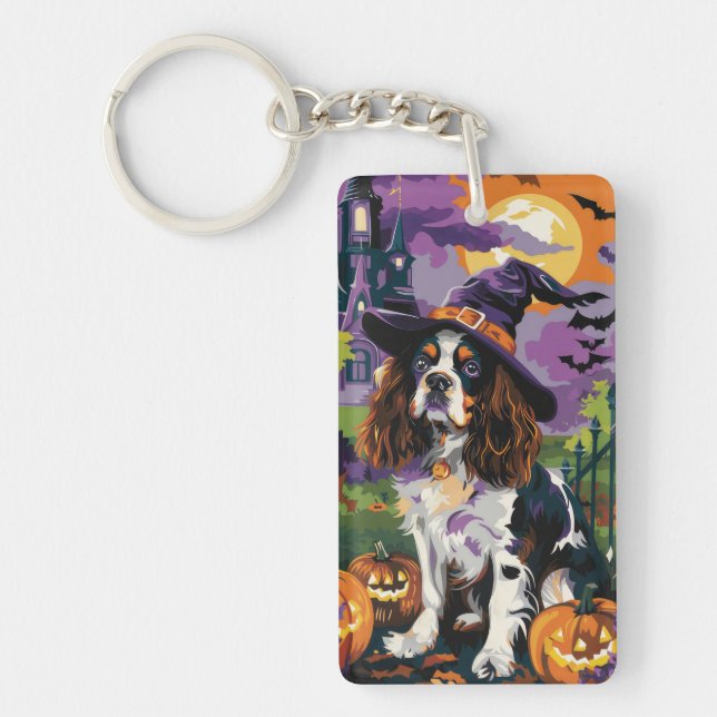 Éffrayant Springer Spaniel Halloween Witch Citroui (Devant)
