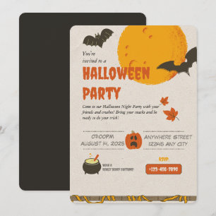Éffrayant Thèmes Invitation de la fête d'Halloween