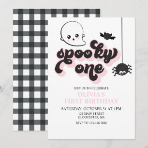 Éffrayant Un Halloween 1er Anniversaire Invitation