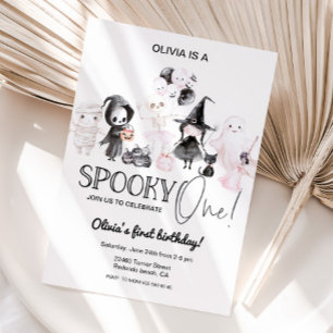Éffrayante une rose halloween invitation 1er anniv