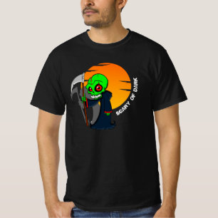 effroi du t-shirt noir
