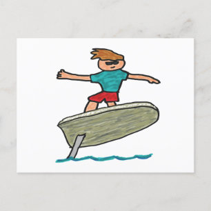eFoil Surfing Postkarte