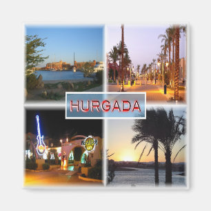 EG Ägypten - Hurghada by Night - Rotes Meer - El G Magnet