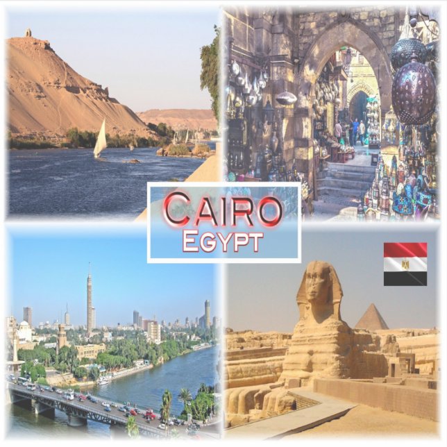 EG Kairo - Fluss Nile - Khan el Khalili - Aufkleber (Vorderseite)