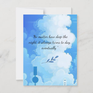 "Egal wie tief die Nacht ist" - Inspiration Ani Postkarte