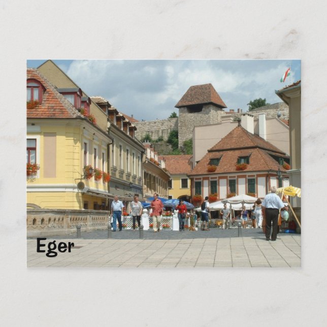 Eger Postkarte (Vorderseite)