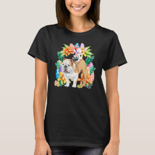 Egg Basket Rabbit Reiten Englisch Bulldog Happy Ea T-Shirt