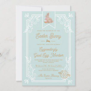 Egg Blue Easter Good Egg Carte de Certificat Membr