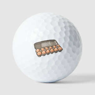 Egg carton cartoon illustration golfball