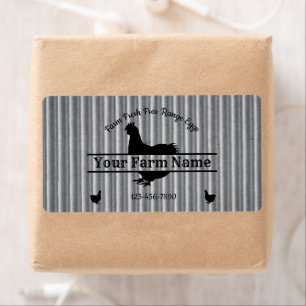 Egg Carton Étiquette Chicken Farmhouse ondulé