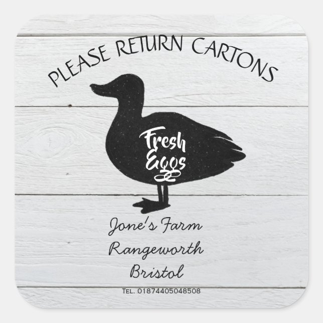 Egg Carton personnaliser Étiquette Boîte à oeufs d (Devant)