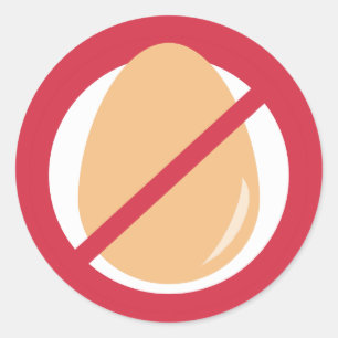 Egg Free enthält keine Eier Allergiewarnkleber Runder Aufkleber