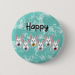 Egg Gestaltete Osterkaninchen Button