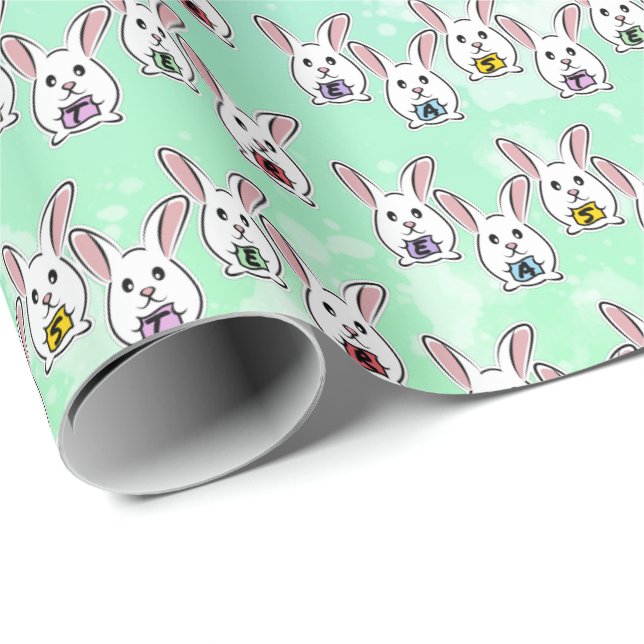 Egg Gestaltete Osterkaninchen Geschenkpapier (Rolleneckpunkt)