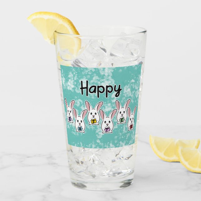 Egg Gestaltete Osterkaninchen Glas (Vorderseite Ice)