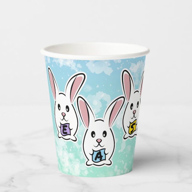 Egg Gestaltete Osterkaninchen Pappbecher (Vorderseite)
