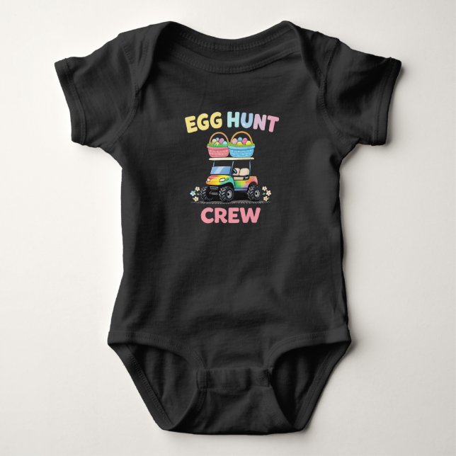 Egg Hunt Crew Kids Easter Holiday Baby Strampler (Vorderseite)