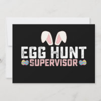 Egg Hunt Supervisor Funny Oaster Bunny Rabbit