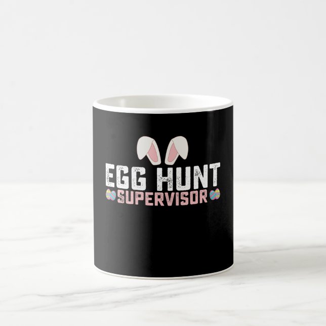 Egg Hunt Supervisor Funny Oaster Bunny Rabbit Kaffeetasse (Mittel)