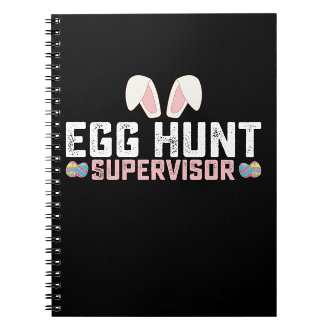 Egg Hunt Supervisor Funny Oaster Bunny Rabbit Notizblock (Vorderseite)
