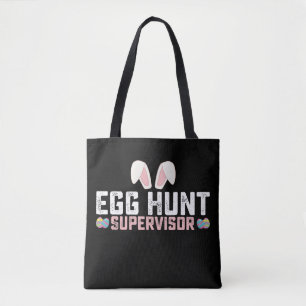 Egg Hunt Supervisor Funny Oaster Bunny Rabbit Tasche