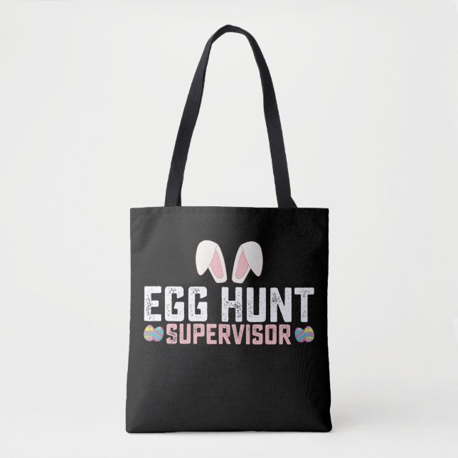 Egg Hunt Supervisor Funny Oaster Bunny Rabbit Tasche (Vorderseite)
