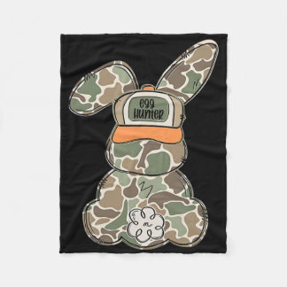 Egg Hunter Bunny With Byckward Cap Hunting Easter  Fleecedecke