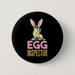 Egg Inspector Oster Bunny Funny Rabbit Egg Huntin Button